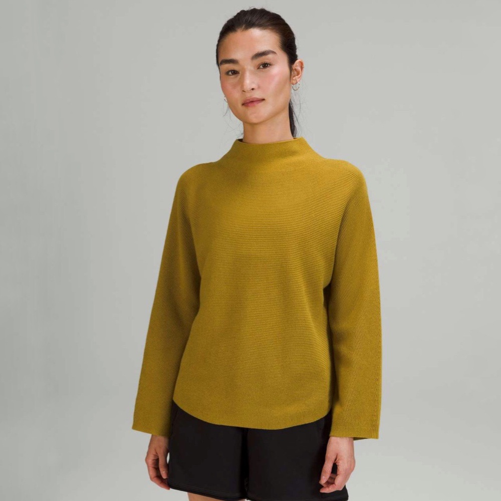 Lululemon | Boxy‎ Cotton-Blend Sweater Auric Gold Size XS/S